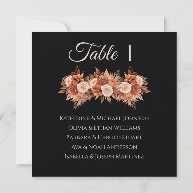 Invitation Aquarelle Autumn Elegance-Seize Chart (Devant)