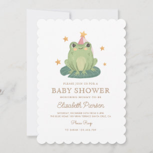 Invitation Aquarelle Baby shower de grenouille magique Invita