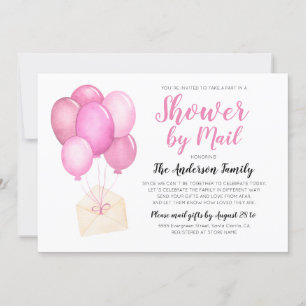 Invitation Aquarelle Baby shower par distance de courrier