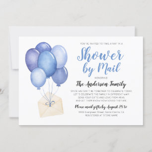 Invitation Aquarelle Baby shower par distance de courrier