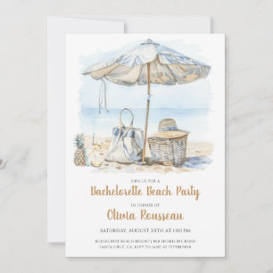 Invitation Aquarelle Beach Bachelorte Party