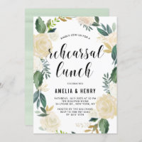 Aquarelle Beige Peonies Déjeuner de répétition