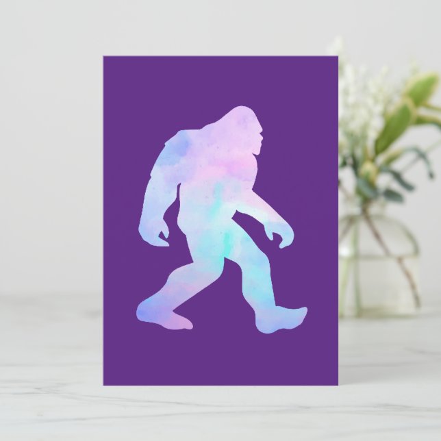 Invitation Aquarelle Bigfoot (Debout devant)