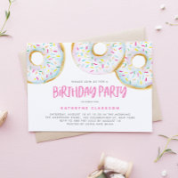 Aquarelle blanc arroser beignets fête d'anniversai
