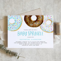 Aquarelle bleu et chocolat Donuts Baby Sprinky