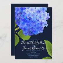 Aquarelle bleu Hydrangea Mariage