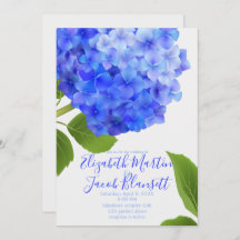 Aquarelle bleu Hydrangea Mariage