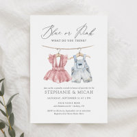 Aquarelle bleu ou rose Vêtements de bébé Révélatio