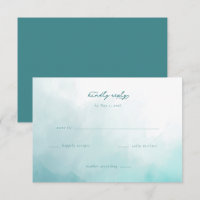 Invitation Aquarelle Bleu Sérénité