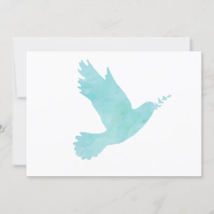 Invitation Aquarelle Blue Dove