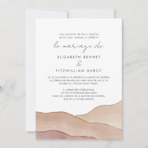 Invitation Aquarelle Boho Abstraite   Le Mariage De