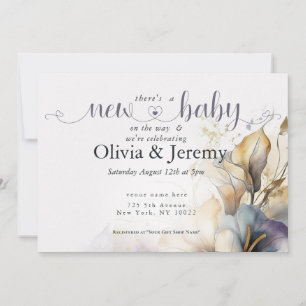 Invitation Aquarelle Boho Calla Lily Baby shower Floral