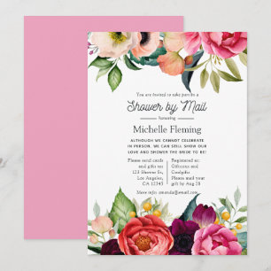 Invitation Aquarelle Boho Floral Fête des mariées par courrie