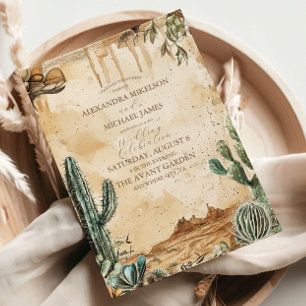 Invitation Aquarelle Boho Mariage occidental
