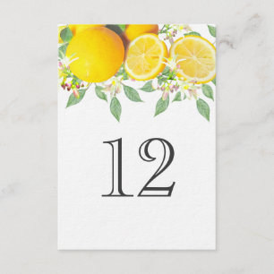 Invitation Aquarelle Boho moderne Citron Mariage Numéro de ta