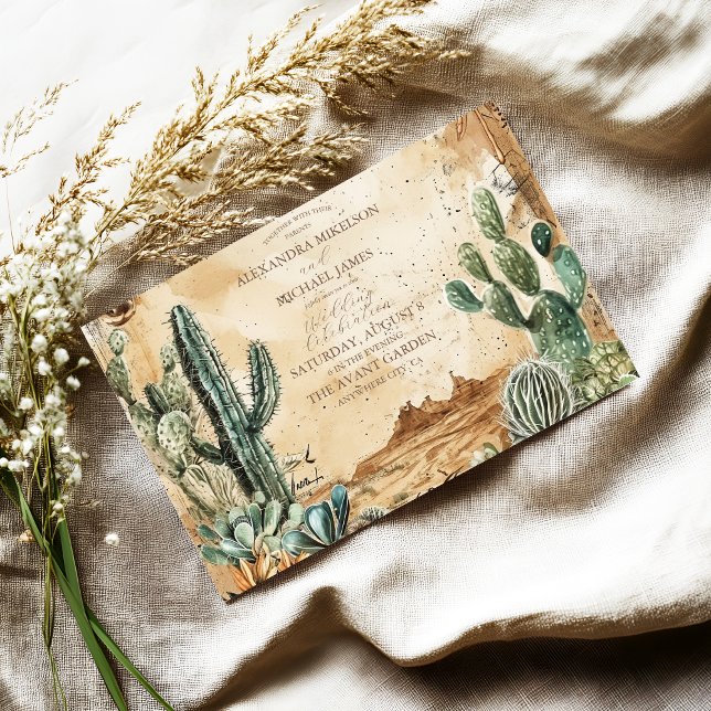 Invitation Aquarelle Boho Western  (Créateur téléchargé)