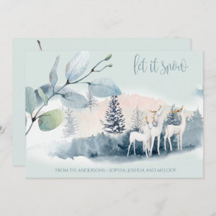 Invitation Aquarelle Bois Deer