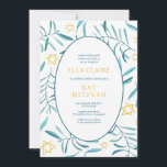 Invitation Aquarelle Botanique Star Bar Bat mitzvah Photo<br><div class="desc">Carte parfaite pour annoncer un bat mitzvah, bar mitzvah ou une autre célébration juive ! L'aquarelle faite main pour vous sur l'avant et la photo sur le côté arrière! ENTIÈREMENT PERSONNALISABLE ! Cliquez sur "Personnaliser" ci-dessus pour modifier le texte et ajouter votre propre photo. Cliquez sur "modifier à l'aide de...</div>
