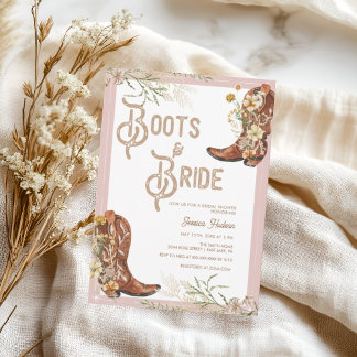 Invitation Aquarelle Bottes florales et Fête des mariées de m