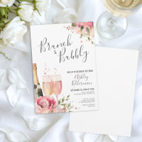 Aquarelle Brunch Et Fête des mariées Florale Bubbl
