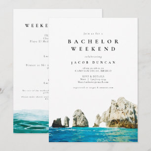 Invitation Aquarelle Cabo San Lucas Mexique Baccalauréat trop