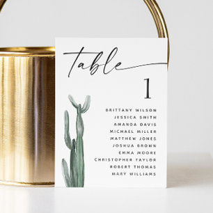 Invitation Aquarelle cactus vert mariage