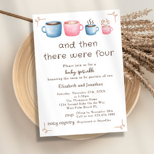 Invitation Aquarelle Café à thème mignonne 2e Bébé saupoudré