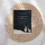 Invitation Aquarelle Cerf Élégant Mariage rustique d'hiver<br><div class="desc">Aquarelle Cerf Élégant Rustique Mariage d'hiver Invitation</div>