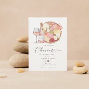 Invitation Aquarelle Charcuterie Fromage Fiançailles