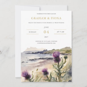 Invitation aquarelle Chardon