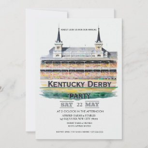Invitation Aquarelle Churchill Downs Twin Spires Kentucky De