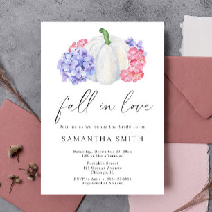 Invitation Aquarelle chute en Fête des mariées d'amour