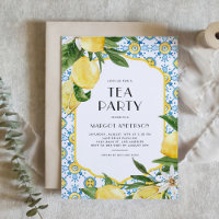 Aquarelle Citron Méditerranéen Tea Party été