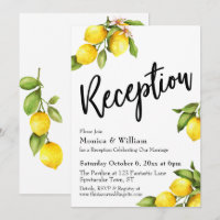 Aquarelle Citrons Typographie de réception