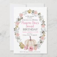 Aquarelle Citrouille rose mignonne 2e anniversaire