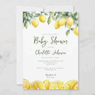 Invitation Aquarelle Citrus Baby shower photo