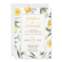 Aquarelle Citrus Citrus Floral Mariage moderne