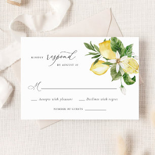 Invitation Aquarelle Citrus Fleur d'agrumes de citron vert RS