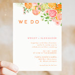 Invitation Aquarelle Citrus Nous faisons Mariage<br><div class="desc">Élevez votre mariage avec notre Citrus Watercolor vibrante We Do Faire-part de mariage Design, où chaque détail déborde de charme tropical et de joie colorée. Laissez-vous tenter par la beauté rafraîchissante d'arrière - plans blancs ornés d'aquarelles animées avec des oranges, des citrons, des pamplemousses roses et des fleurs roses délicates...</div>