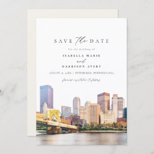 Invitation Aquarelle Corfou Grèce Kerkyra Sauvez la date Inv