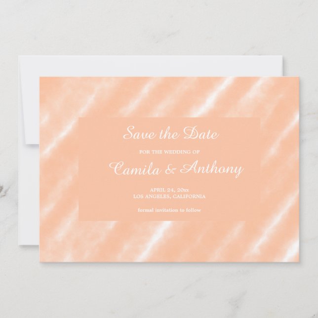 Invitation Aquarelle couleur Fuzz Peach Motif Abstrait (Devant)