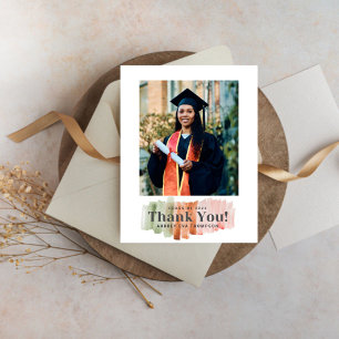 Invitation Aquarelle Couleurs Merci de graduation