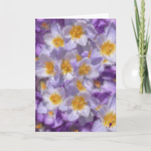 Invitation Aquarelle Crocus (Devant)