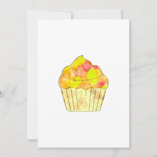 Invitation Aquarelle Cupcake Peinture
