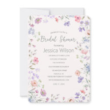 Aquarelle Cute Floral Meadow Fête des mariées