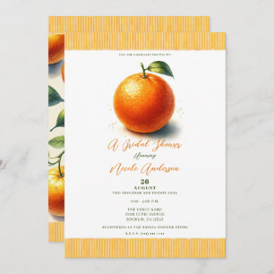 Invitation Aquarelle Cutie Fête des mariées orange