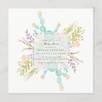Aquarelle de bouquet Succulente | BABY SHOWER