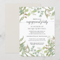 Aquarelle de la partie d'engagement Semé Eucalyptu
