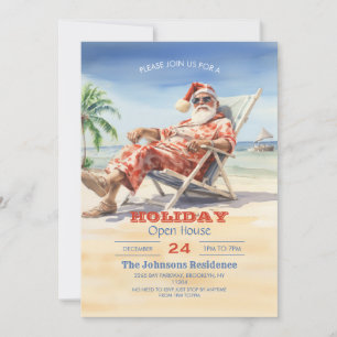 Invitation Aquarelle de la plage de Santa Claus
