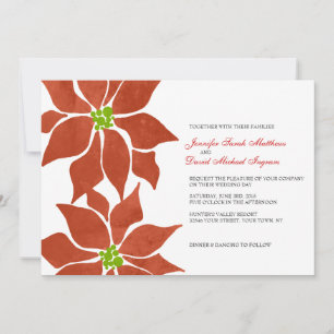 Invitation Aquarelle de Poinsettia